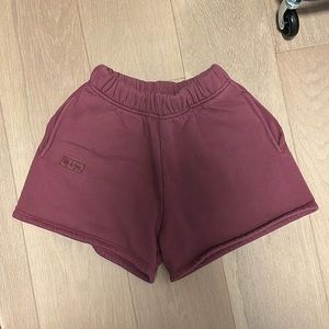 Set Active Plum Pink Burgundy Sweat Shorts